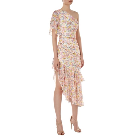 Amur - Clayton Floral One-Shoulder Dress Sz 0 - Picture 2 of 10